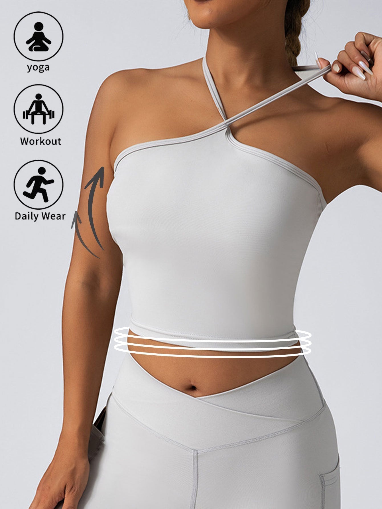 Padded Crop Top Push Up Sports Bra