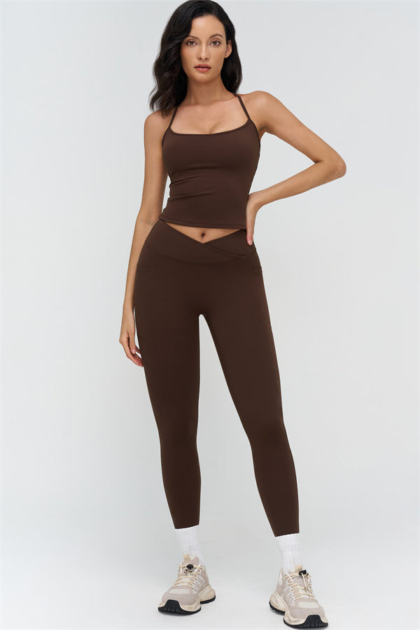Crop Top + Leggings 2-Piece Set