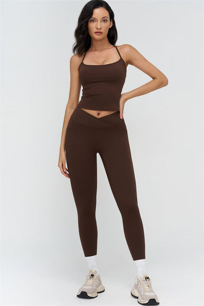 Crop Top + Leggings 2-Piece Set