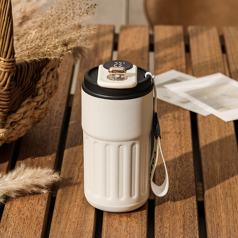 Smart Digital Thermal Bottle Portable Coffee Mug -Stainless Steel