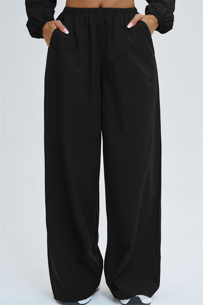 Crop Hoodie + Sweatpants 2-Piece Set