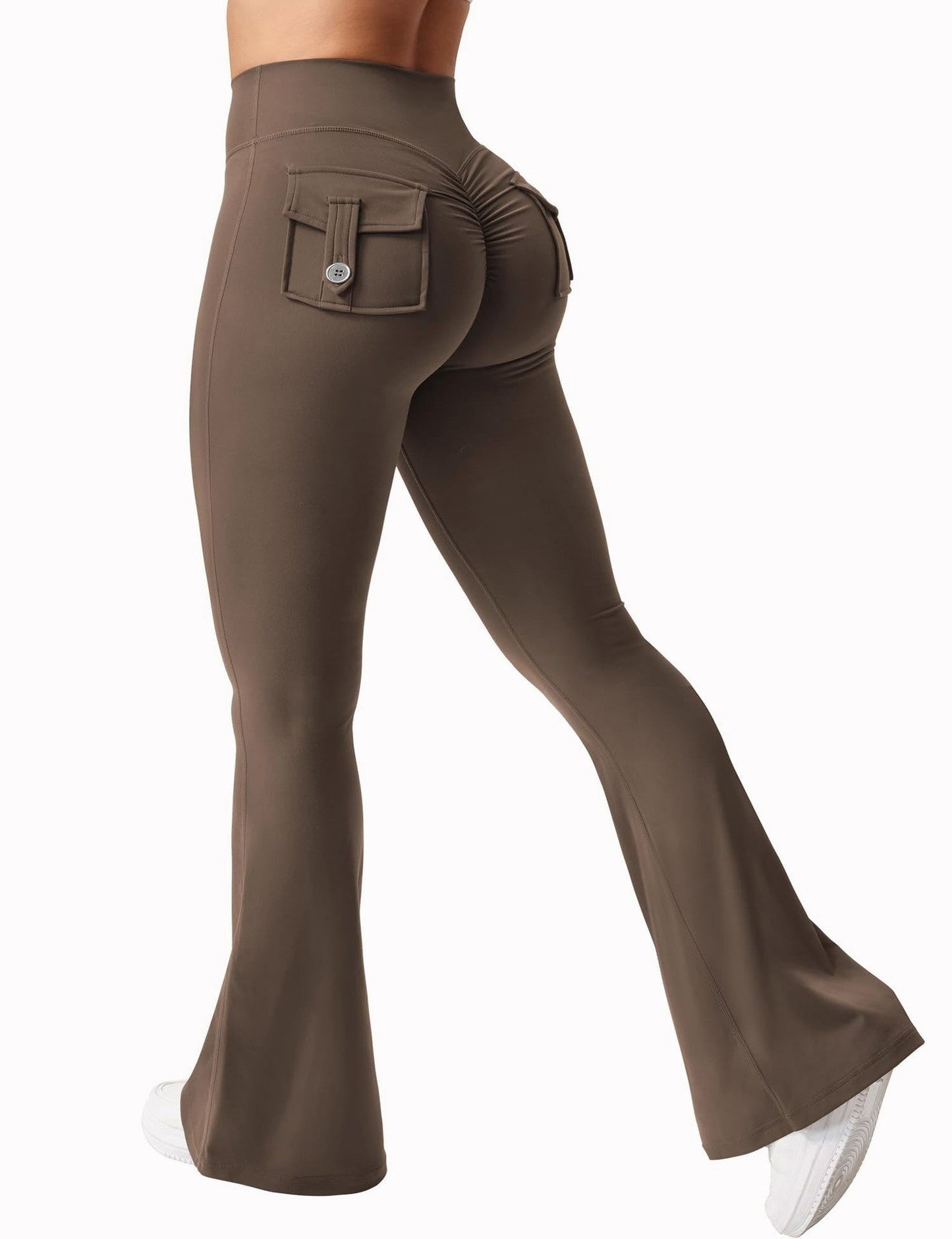 Women's High-Waisted Cargo Pocket Workout Leggings