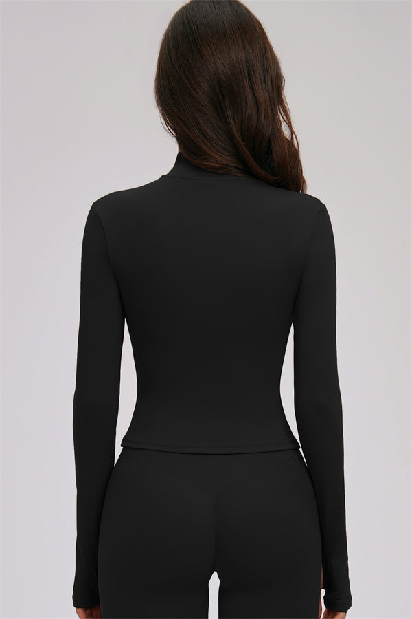 Zip Jacket Cross Back Sports Bra Leggings 3-Piece Set