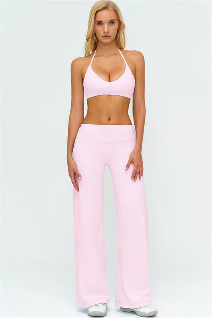 Sports Bra + New Straight Leg Pants 2-Piece Set