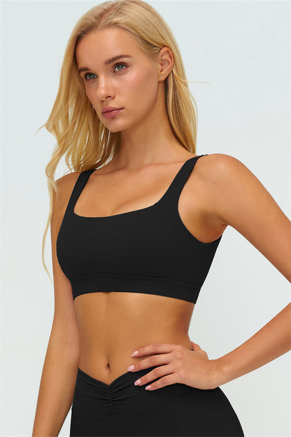 V-Back Sports Bra Flared Leggings 2-Piece Set