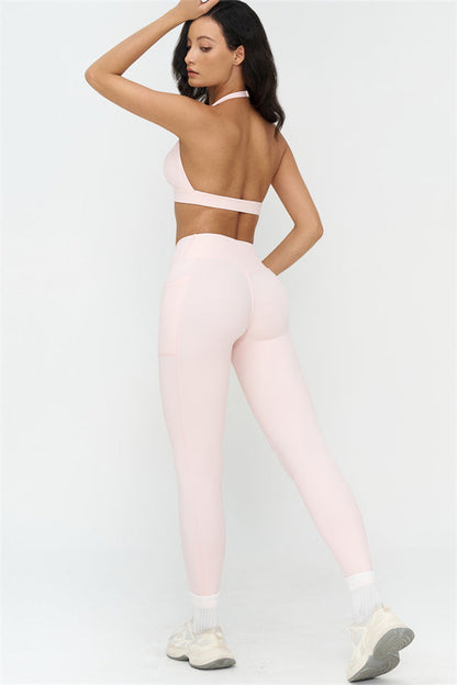 Deep V-Neckline Sports Bra