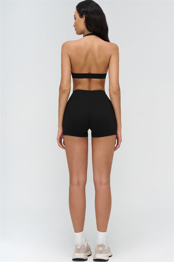 Deep V-Neckline Sports Bra