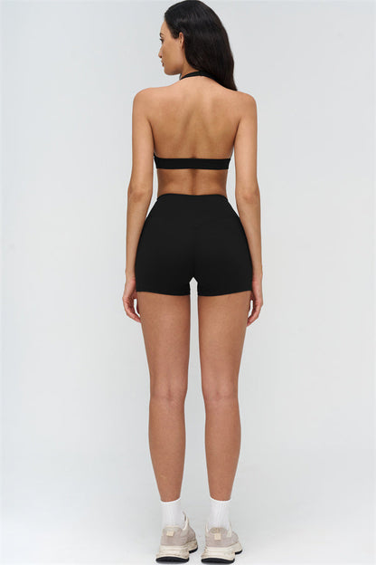 Deep V-Neckline Sports Bra