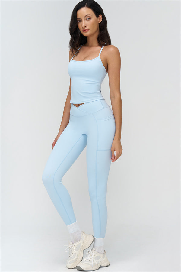 Crop Top + Leggings 2-Piece Set