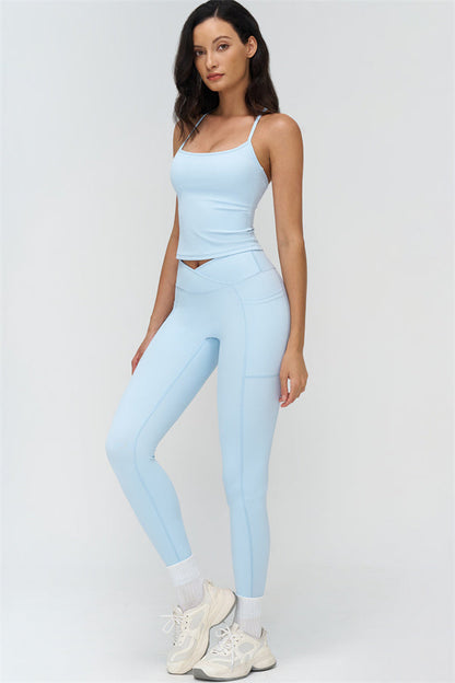 Crop Top + Leggings 2-Piece Set
