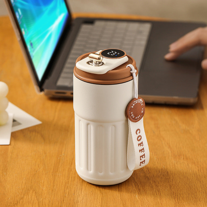 Smart Digital Thermal Bottle Portable Coffee Mug -Stainless Steel
