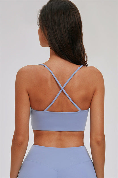 Zip Jacket Cross Back Sports Bra Leggings 3-Piece Set