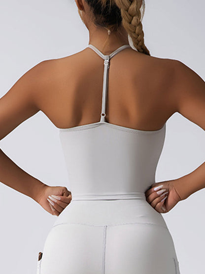 Padded Crop Top Push Up Sports Bra