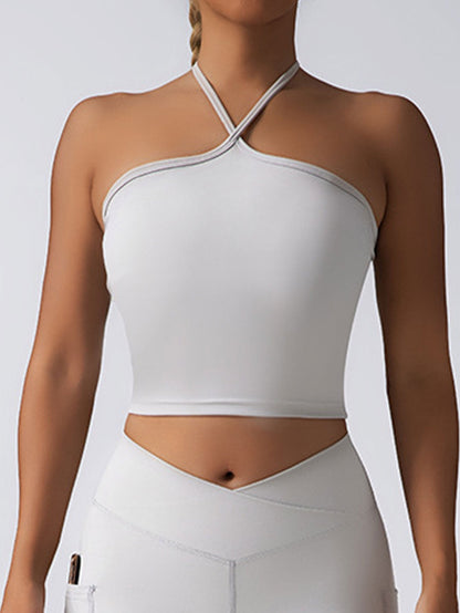 Padded Crop Top Push Up Sports Bra