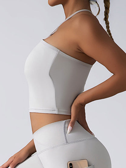 Padded Crop Top Push Up Sports Bra