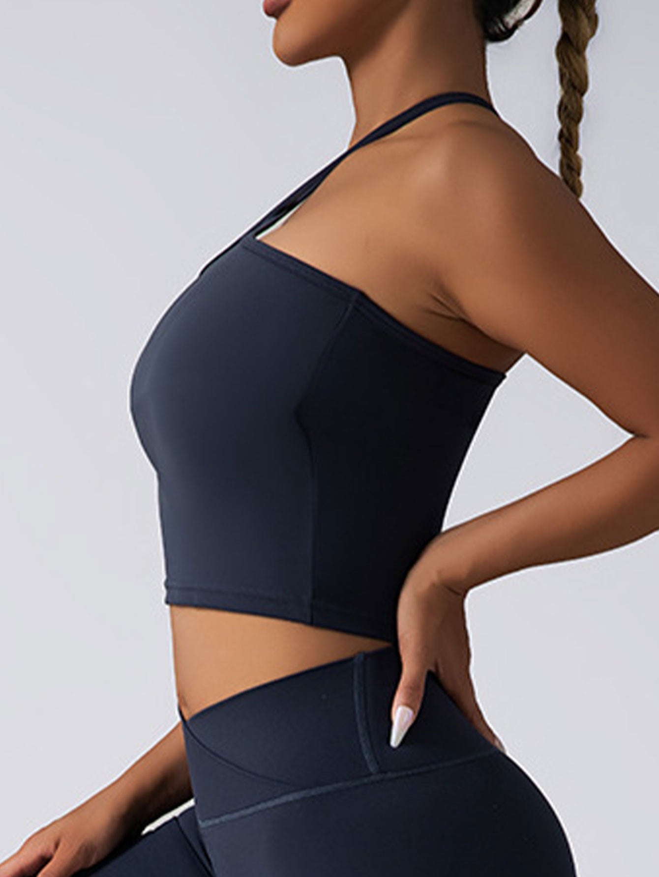 Padded Crop Top Push Up Sports Bra
