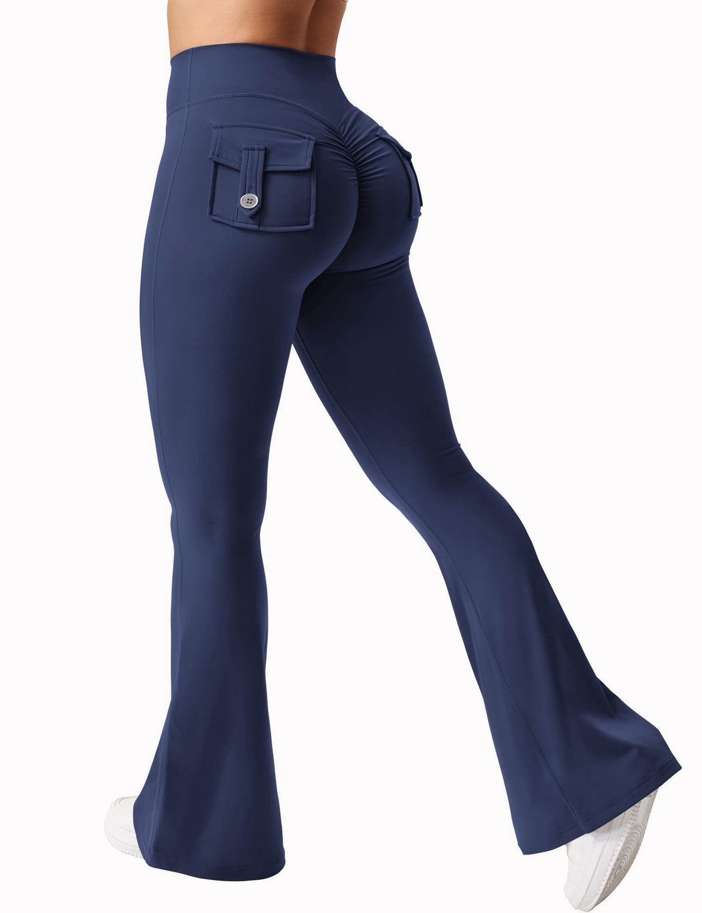 Women's High-Waisted Cargo Pocket Workout Leggings