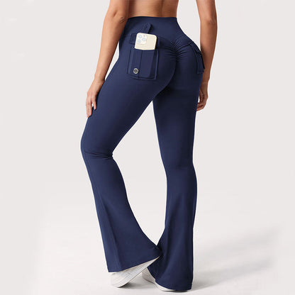 Women's High-Waisted Cargo Pocket Workout Leggings