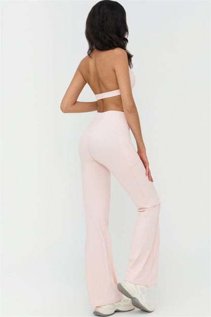 Deep V-Neckline Sports Bra