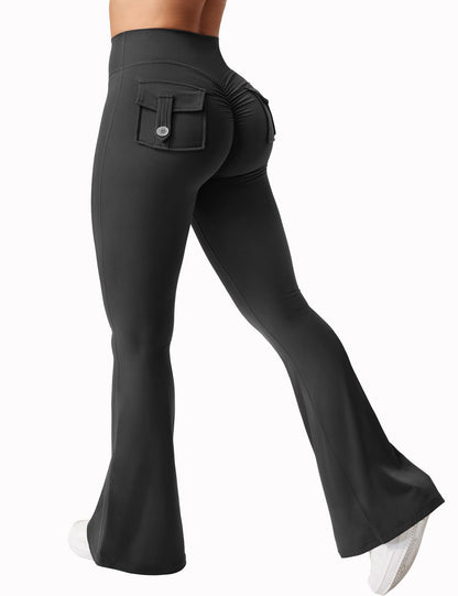Women's High-Waisted Cargo Pocket Workout Leggings