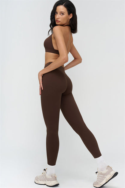 Deep V-Neckline Sports Bra
