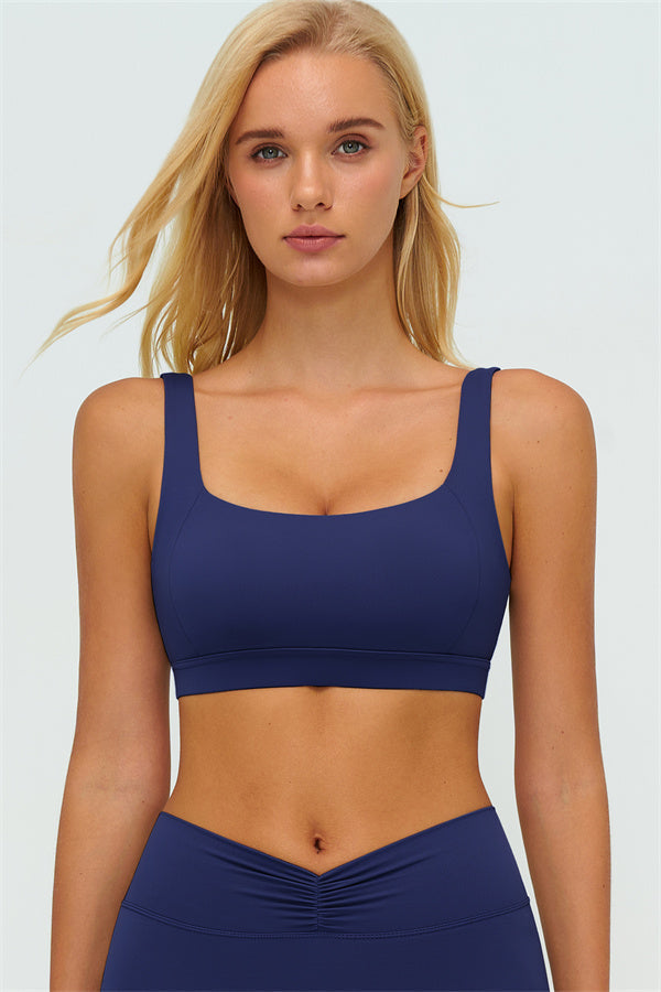 V-Back Sports Bra Flared Leggings 2-Piece Set