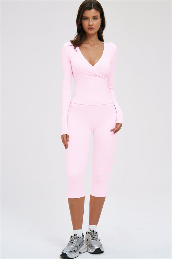 Long Sleeve Capri Leggings 2-Piece Set
