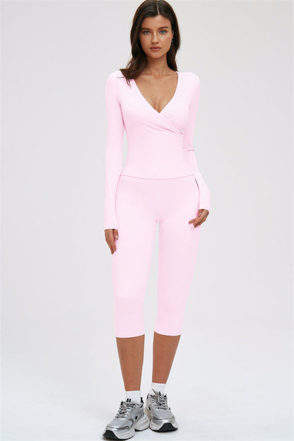 Long Sleeve Capri Leggings 2-Piece Set