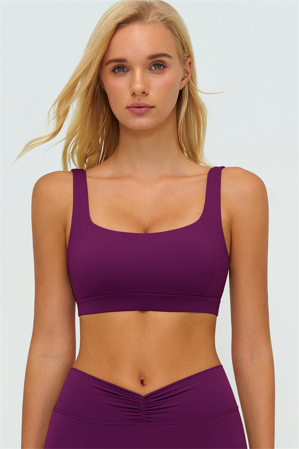 V-Back Sports Bra Flared Leggings 2-Piece Set