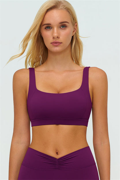 V-Back Sports Bra Flared Leggings 2-Piece Set