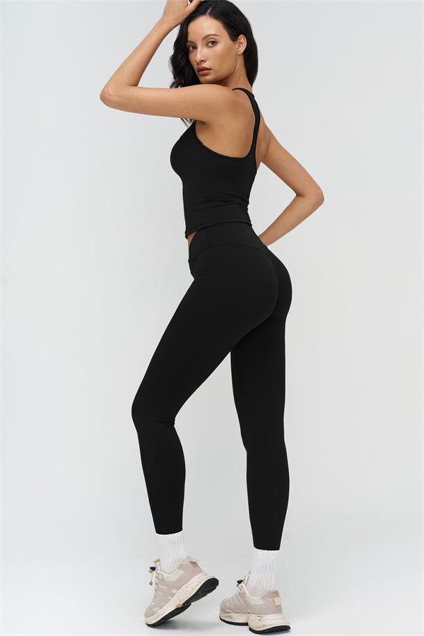 Crop Top + Leggings 2-Piece Set