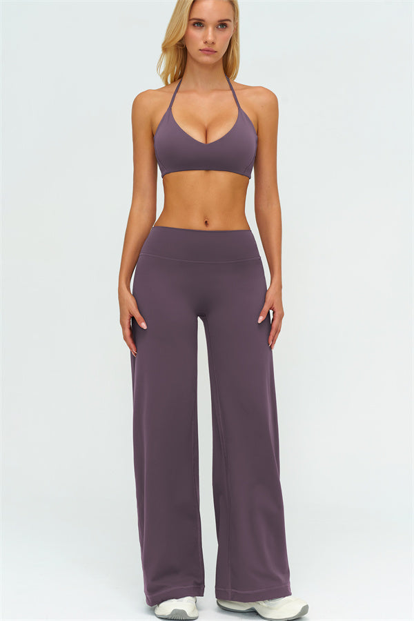 Sports Bra + New Straight Leg Pants 2-Piece Set