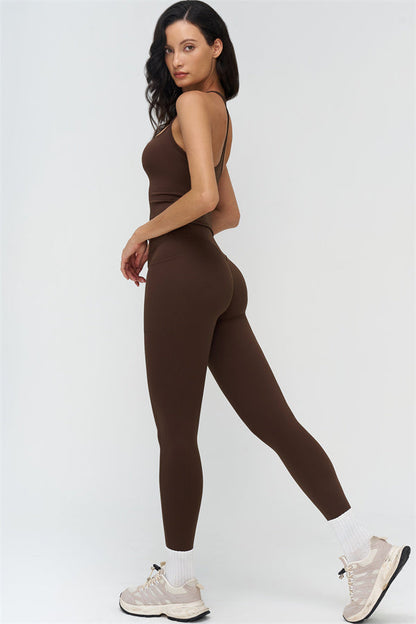 Crop Top + Leggings 2-Piece Set