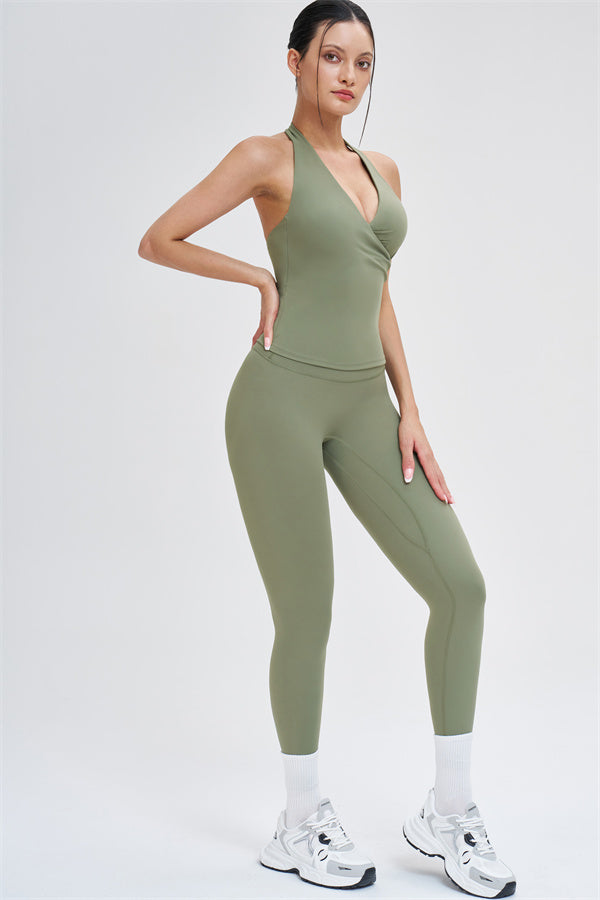 Crop Top + Leggings 2-Piece Set