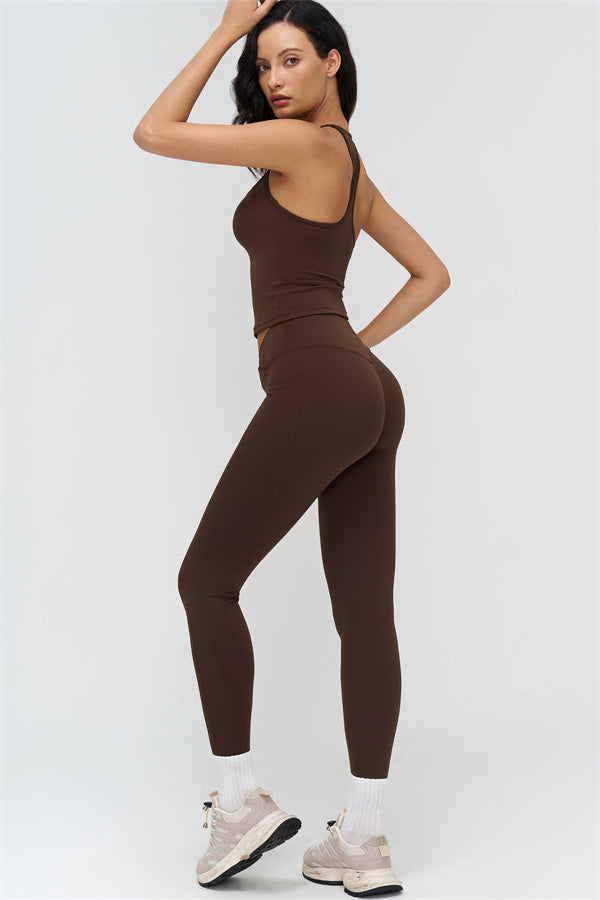 Crop Top + Leggings 2-Piece Set