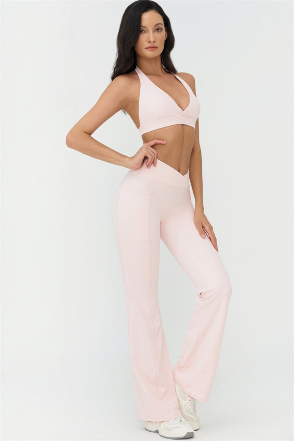 Deep V-Neckline Sports Bra