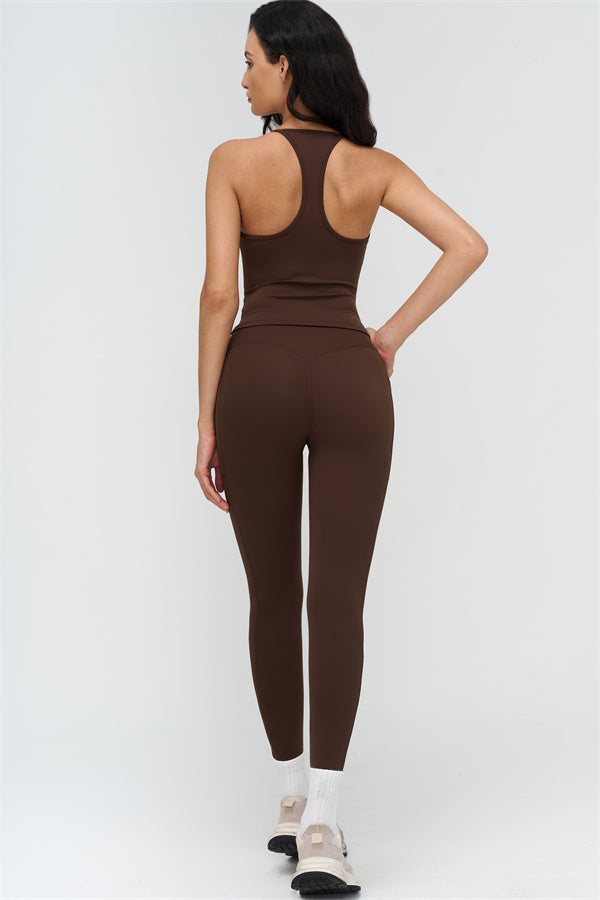 Crop Top + Leggings 2-Piece Set