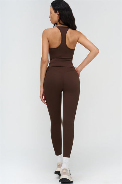 Crop Top + Leggings 2-Piece Set