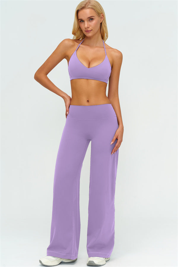 Sports Bra + New Straight Leg Pants 2-Piece Set