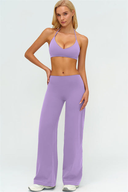 Sports Bra + New Straight Leg Pants 2-Piece Set