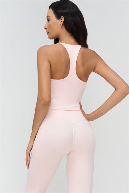 Crop Top + Leggings 2-Piece Set