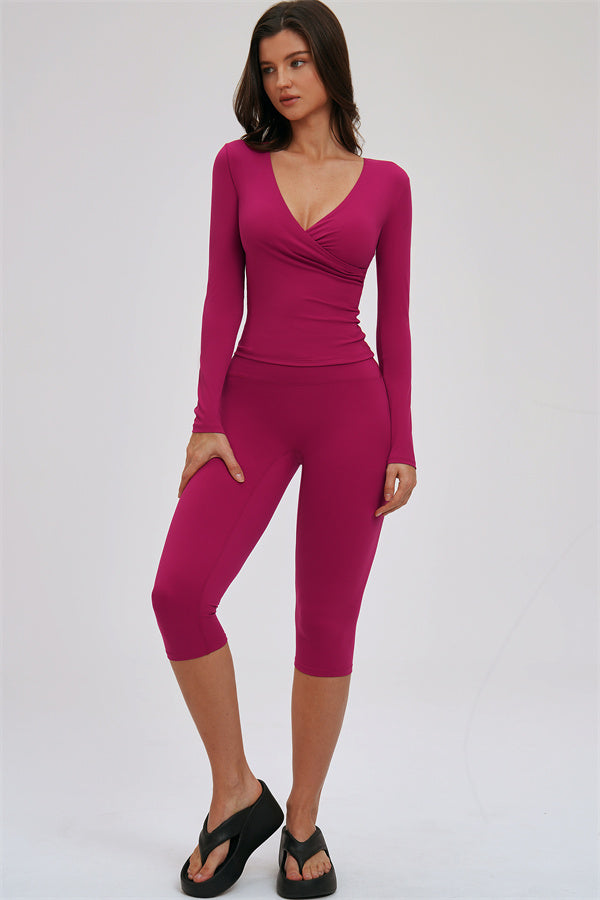 Long Sleeve Capri Leggings 2-Piece Set