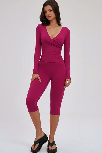 Long Sleeve Capri Leggings 2-Piece Set