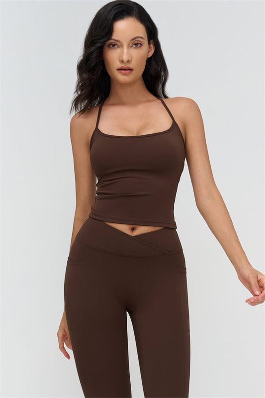 Crop Top + Leggings 2-Piece Set
