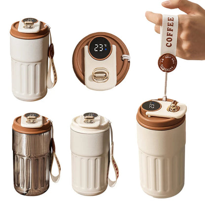 Smart Digital Thermal Bottle Portable Coffee Mug -Stainless Steel