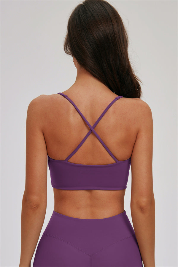 Zip Jacket Cross Back Sports Bra Leggings 3-Piece Set