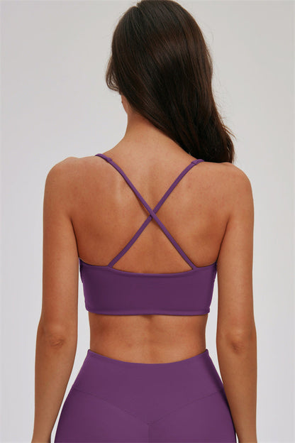 Zip Jacket Cross Back Sports Bra Leggings 3-Piece Set