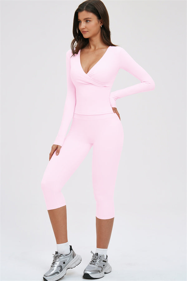 Long Sleeve Capri Leggings 2-Piece Set