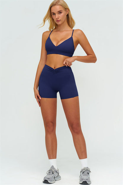 Y-Back Sports Bra Shorts 2-Piece Set