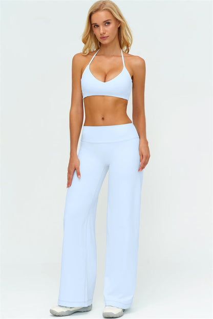 Sports Bra + New Straight Leg Pants 2-Piece Set